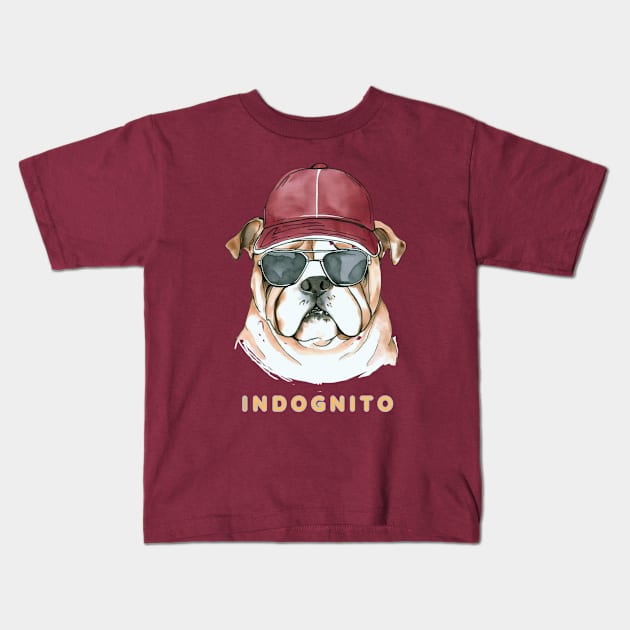 Bulldog Indognito Kids T-Shirt by ZogDog Pro